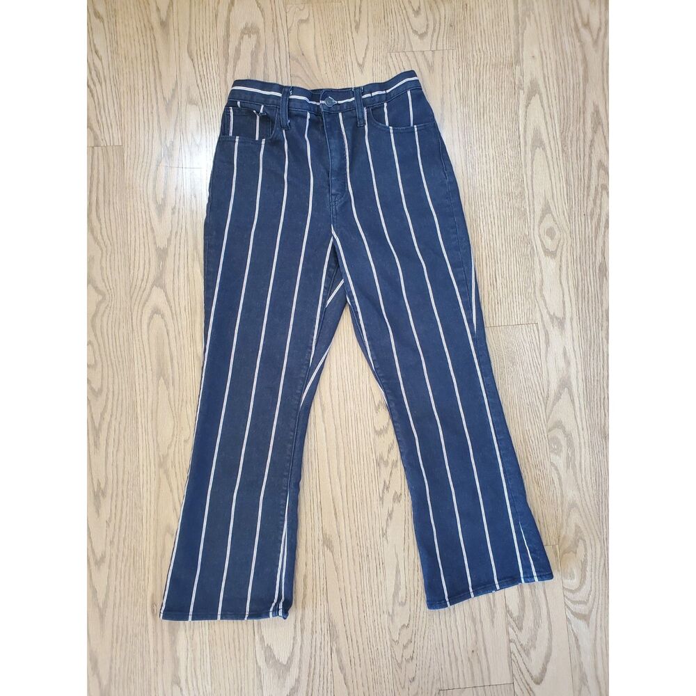 Madewell Womens 29 Cali Demi-Boot Striped Jeans EUC Retro Western Biker